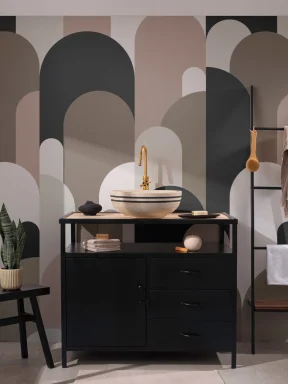 Neutru Art Deco Arches Repeat Print Wallpaper Mural