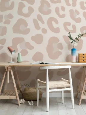 Pink Leopard Print Wallpaper Mural