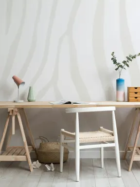 Off White Zebra Print Muurschildering