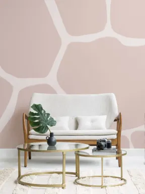 Pink Giraffe Print Wallpaper Mural