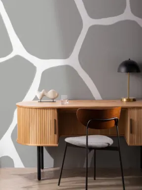 Grey Giraffe Print Wallpaper Mural