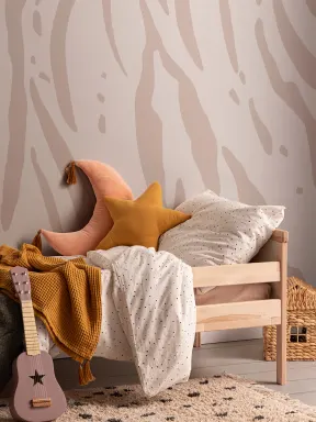 Pink Tiger Print Wallpaper Mural