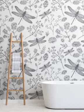 Dragonfly Illustration Wallpaper Mural