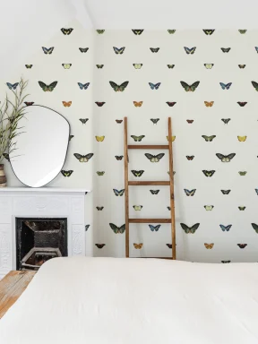 Papier Peint Panoramique Motif Papillon Style Rétro Chic