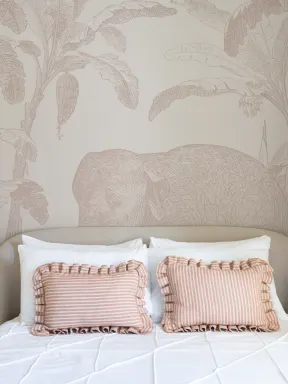Pink Vintage Explorer Elephant Wallpaper Mural