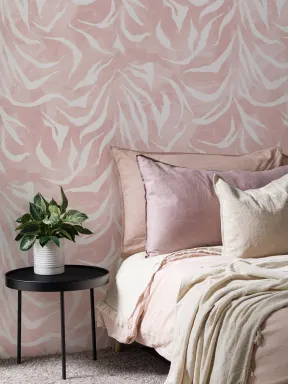 Pink Abstract Tiger Stripes Repeat Pattern Wallpaper