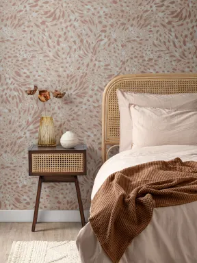 Pink Abstract Pattern Mural Adds Artful Atmosphere Mural