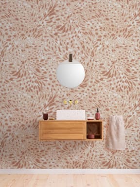Pink Abstract Pattern Mural Adds Artful Atmosphere Mural