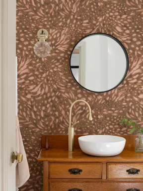 Brown Abstract Pattern Animal Print Mural