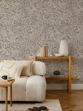 Warm Grey Abstract Pattern Mural For Contemporary Spaces