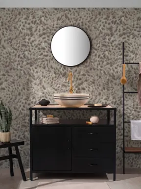 Warm Grey Abstract Pattern Mural For Contemporary Spaces