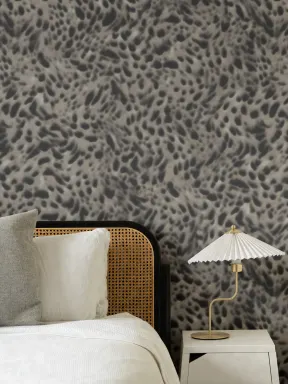 Black Animal Print Pattern Wall Mural for Chic Spaces
