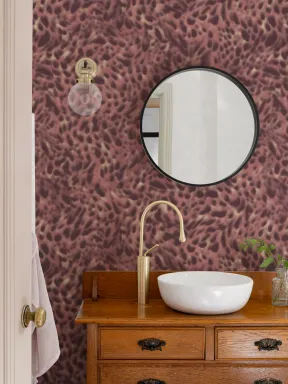 Pink Animal Print Pattern Contemporary Wall Mural