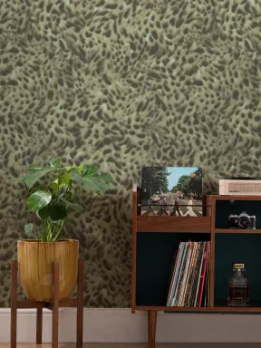 Green Leopard Abstract Animal Print Pattern Mural