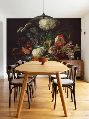 Vaas met bloemen' van de Heem Behang Muurschildering