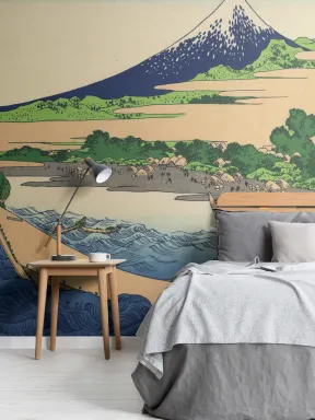 Fototapete Ufer der Tago Bucht von Hokusai