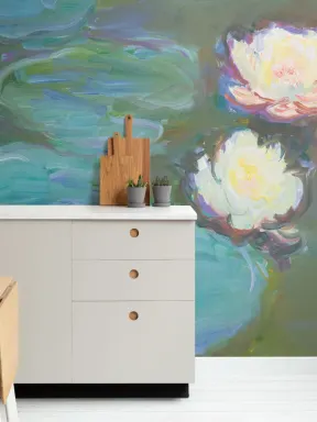 Monet Water Lilies Painting Art Wallpaper Mural