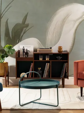 Snowy Heron Wallpaper Mural