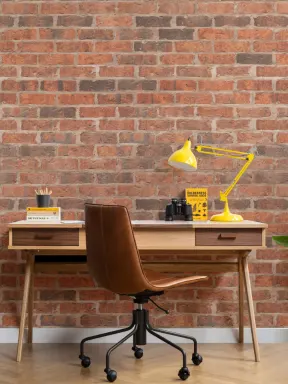 Rundown Red Brick Wall Wallpaper Mural