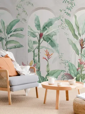 Biophilic Design Botanical Wallpaper Mural