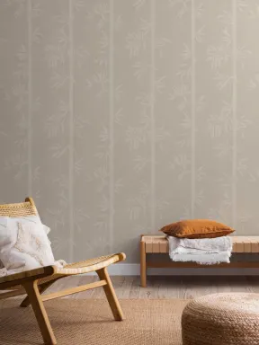 Neutral Watercolor Bamboo Wallpaper