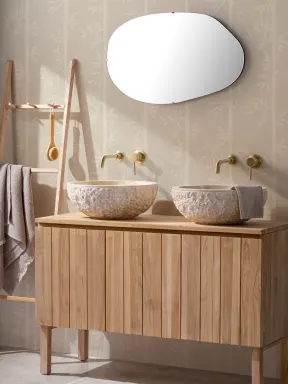 Neutral Watercolor Bamboo Wallpaper
