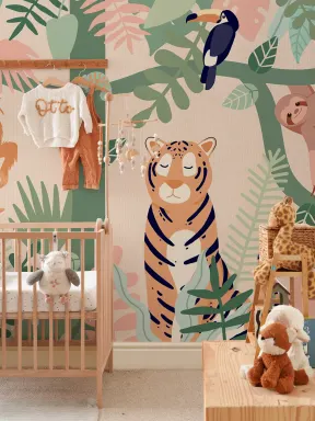 Kids Jungle Animal Friends Tapetmaleri