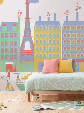 Paris City Living Wallpaper Mural
