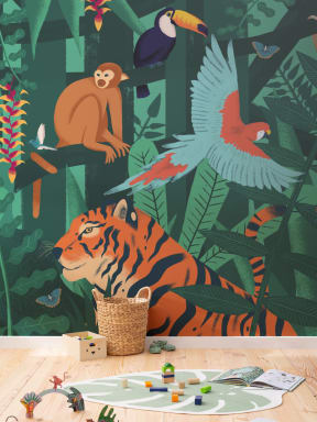 Jungle Animals Wallpaper Mural