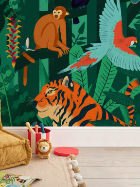 Mural Papel Pintado Animales de la Selva