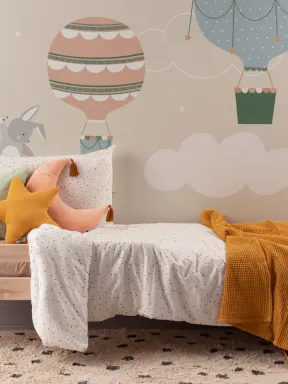 Mural de Globos Aerostáticos para Niños