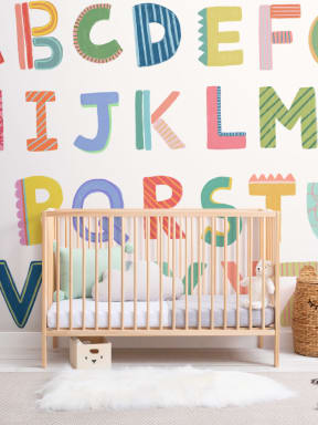 Buntes Kinder-Alphabet-Wandbild