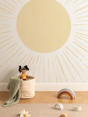 Kids Yellow Boho Sunshine Mural