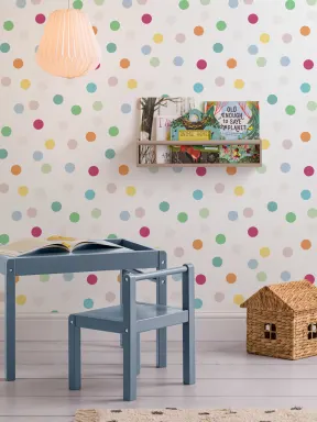 Rainbow Polka Dot Wallpaper