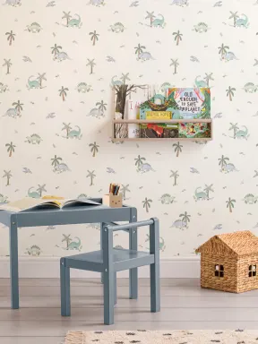Papier peint petits dinosaures