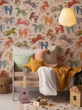 Papier peint multicolore Pony Whimsy Kids' Animal Fun Mural