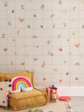 Multicolor Playful Kids' Mural With Classic Charm