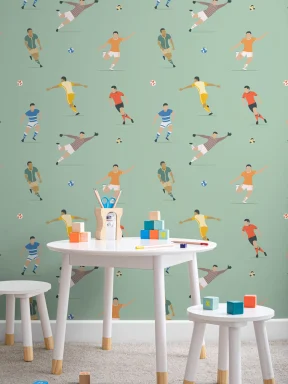 Kinder Grün Fußballspieler Tapete