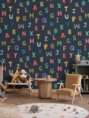 Laivasto värikäs Kids aakkoset tapetti
