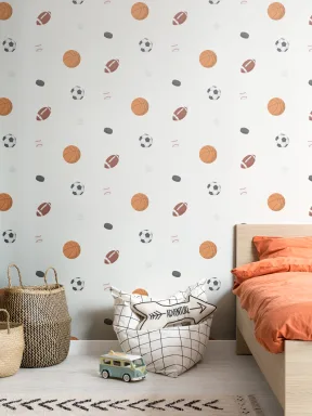 Bunte Kinder Sport Illustration Tapete