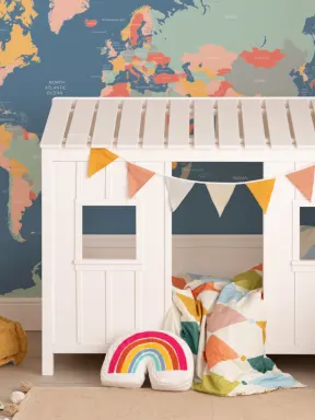 Mural de papel pintado Mapamundi azul