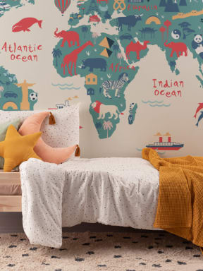 Explorer Kids World Map Wallpaper Mural
