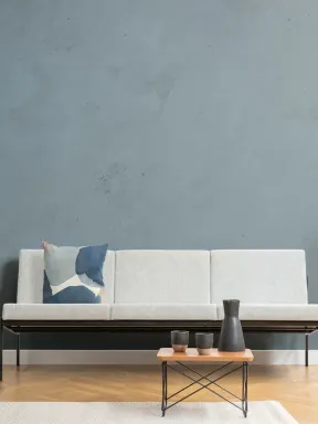 Blue Textured Cement Wallpaper Mural