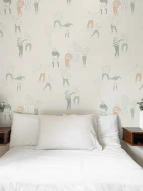 Pastel Dancing People Wallpaper
