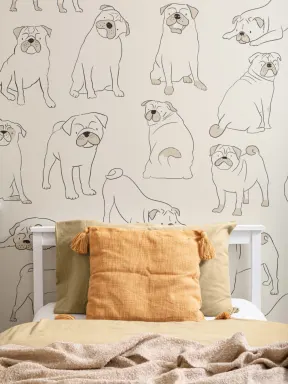 Papier Peint Panoramique Chien Carlin