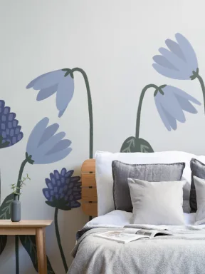 Mural de papel de parede floral Bluebells