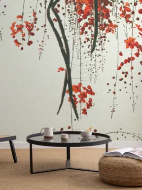 Red Blossom Wallpaper Mural