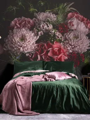 Mare întuneric Moody Floral Wallpaper Mural