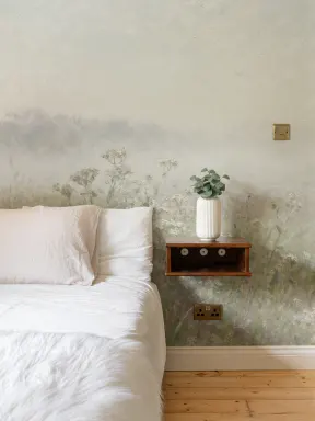 Multicolor Quiet Meadow Light Pastel Nature Mural