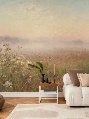 Multicolor Tranquil Meadow Landscape Fototapet